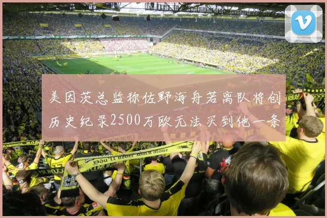美因茨总监称佐野海舟若离队将创历史纪录2500万欧无法买到他一条腿